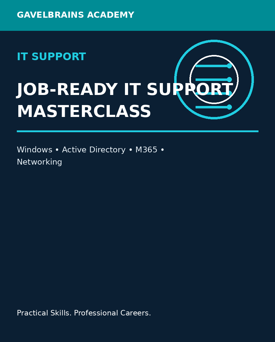 Job-Ready IT Support Masterclass product cover