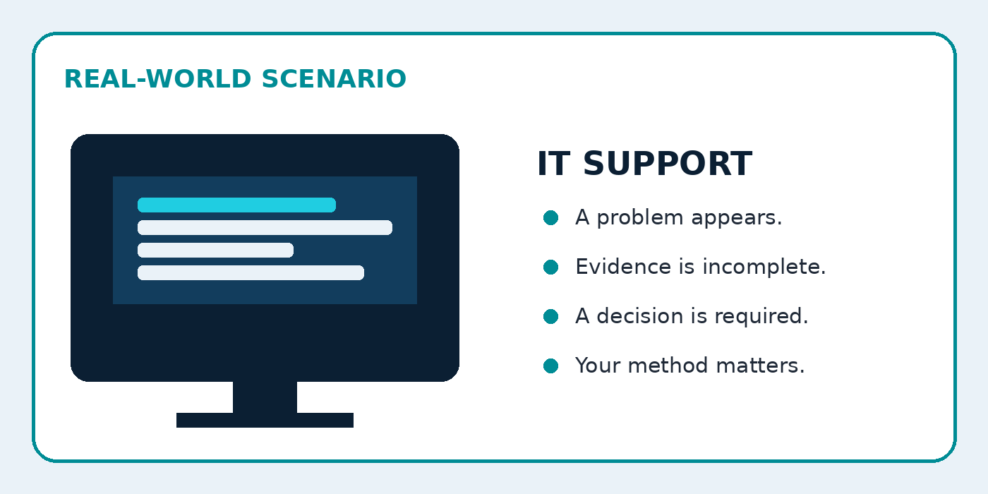 IT SUPPORT scenario illustration
