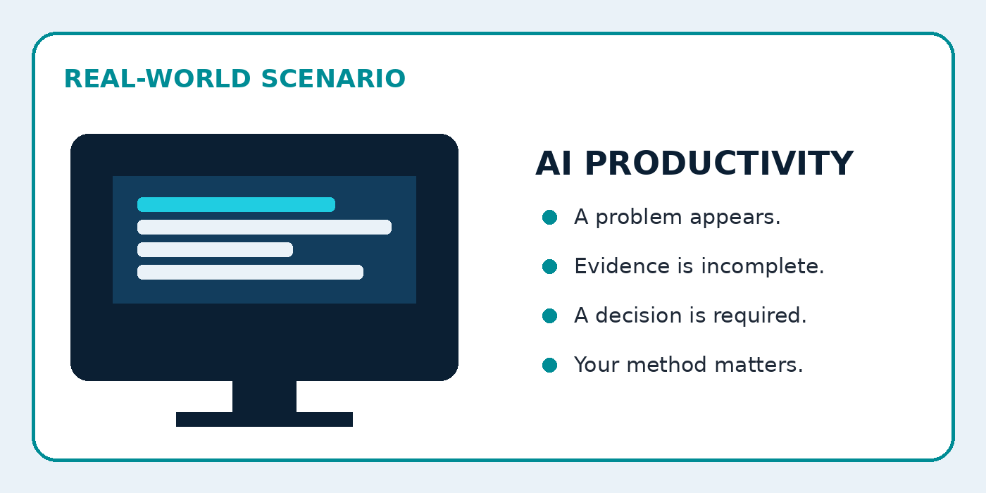 AI PRODUCTIVITY scenario illustration